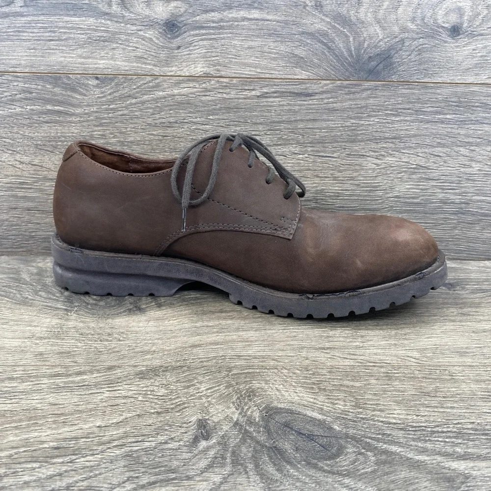Richard Oxford Mens 8.5 Dark Brown Nubuck Leather Lug Sole Plain Toe 5502